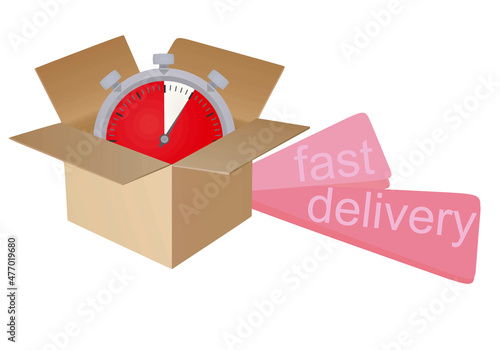 Fast delivery concept. vector illustration