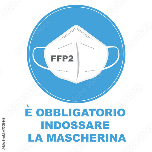 è obblegatorio indossare la mascherina photo