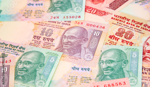 Obraz na plátně Indian banknotes