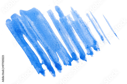 abstract acrylic watercolor paint brush stroke texture isolated on white background for logo and banner. design  creative  and illustration.