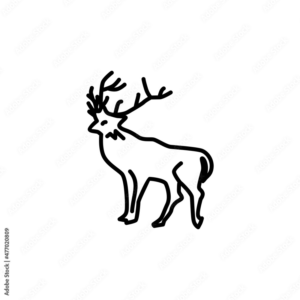 deer line icon vector illustration deer line icon vector illustration