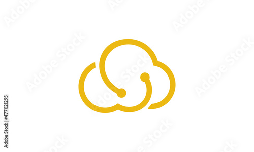 digital cloud logo eps