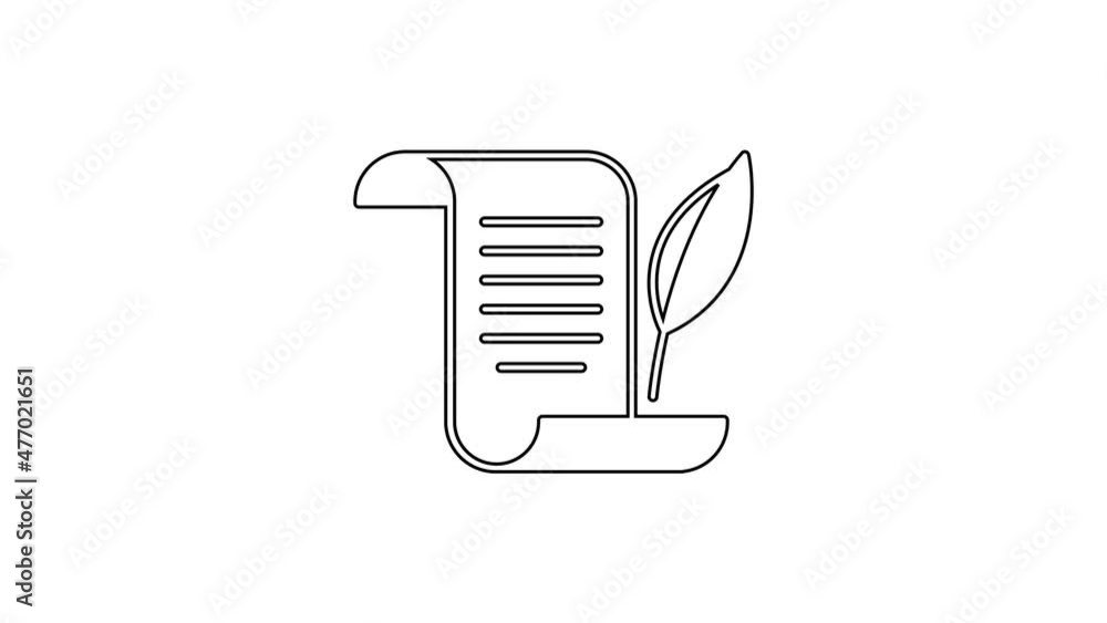 Black line Envelope with christmas party invitation card icon isolated on white background. Merry Christmas and Happy New Year. 4K Video motion graphic animation Black line Envelope with christmas party invitation card icon isolated on white background. Merry Christmas and Happy New Year. 4K Video motion graphic animation