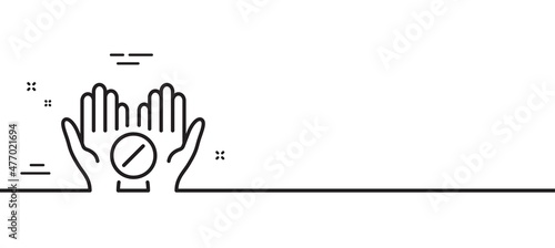 Medical tablet line icon. Medicine drugs sign. Pharmacy medication symbol. Minimal line illustration background. Medical tablet line icon pattern banner. White web template concept. Vector