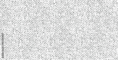 Vector fabric texture. Distressed texture of weaving fabric. Grunge background. Abstract halftone vector illustration. Overlay to create interesting effect and depth. Black isolated on white. EPS10.