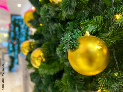 Christmas background decoration in shopping mall