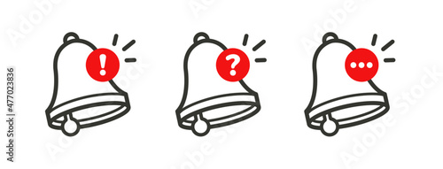 Bell icons for notifications alerts