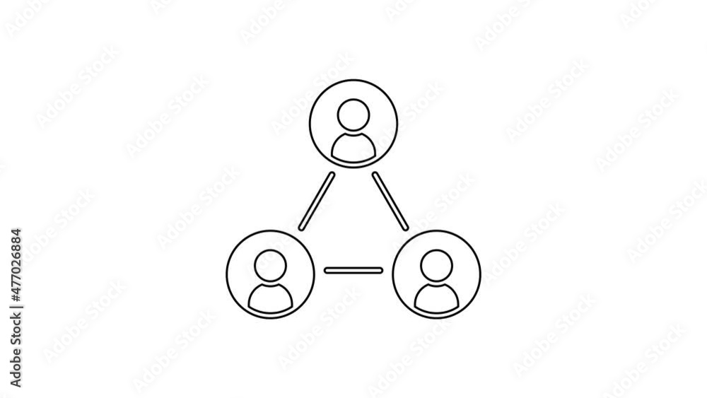Black line Meeting icon isolated on white background. Business team meeting, discussion concept, analysis, content strategy. Presentation conference. 4K Video motion graphic animation Black line Meeting icon isolated on white background. Business team meeting, discussion concept, analysis, content strategy. Presentation conference. 4K Video motion graphic animation