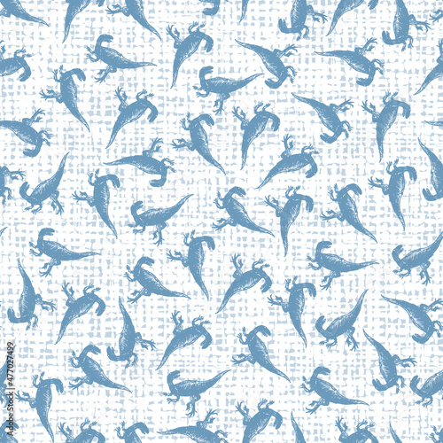 Vector white canvas dinosaur raptor sketch scattered polko dot repeat pattern 04. Perfect for textile, giftwrap and wallpaper.