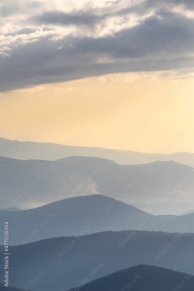 sunrise in the mountains