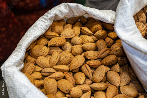 Wallpaper Mural Almonds in shell in sack Torontodigital.ca