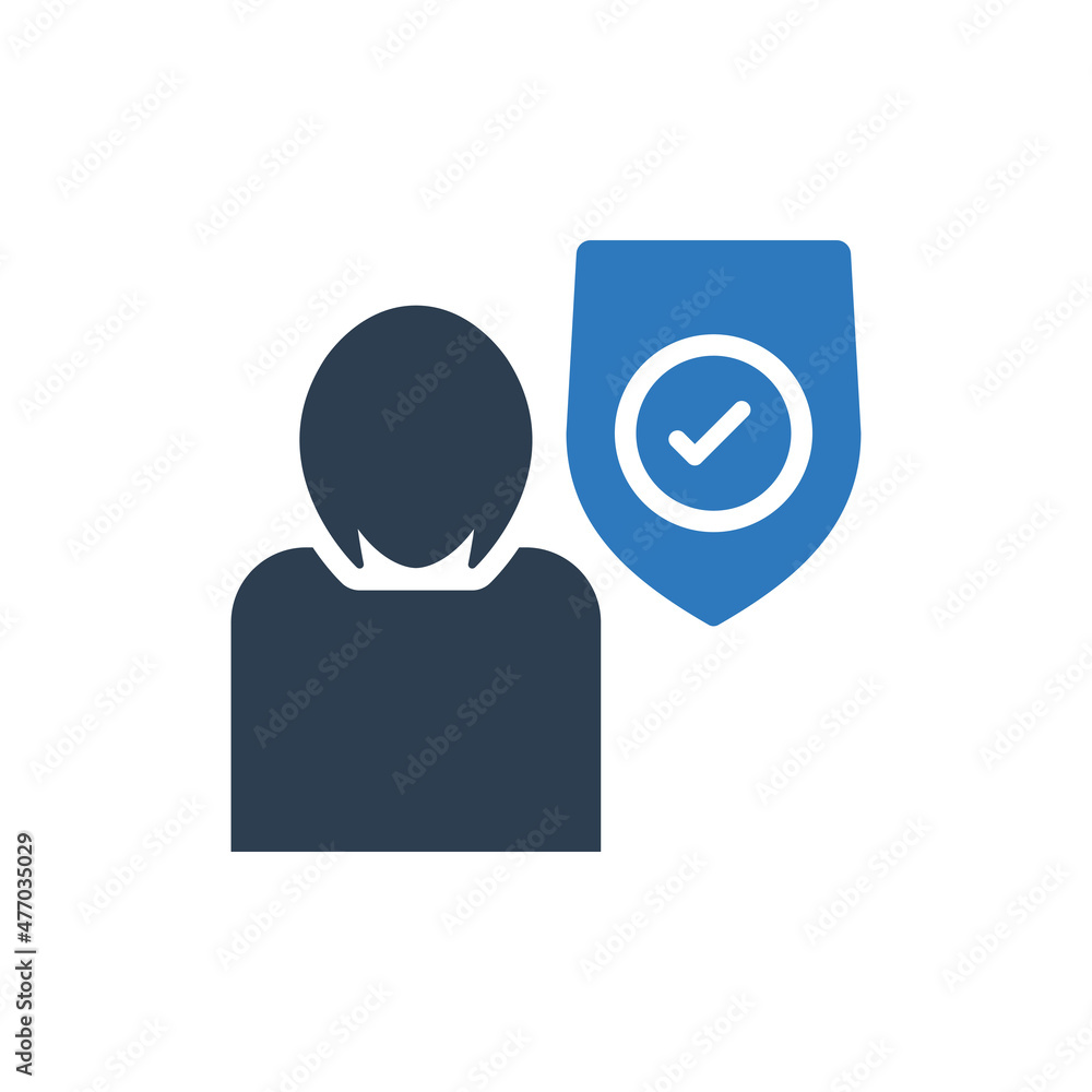 Employee Insurance Female Icon Employee Insurance Female Icon