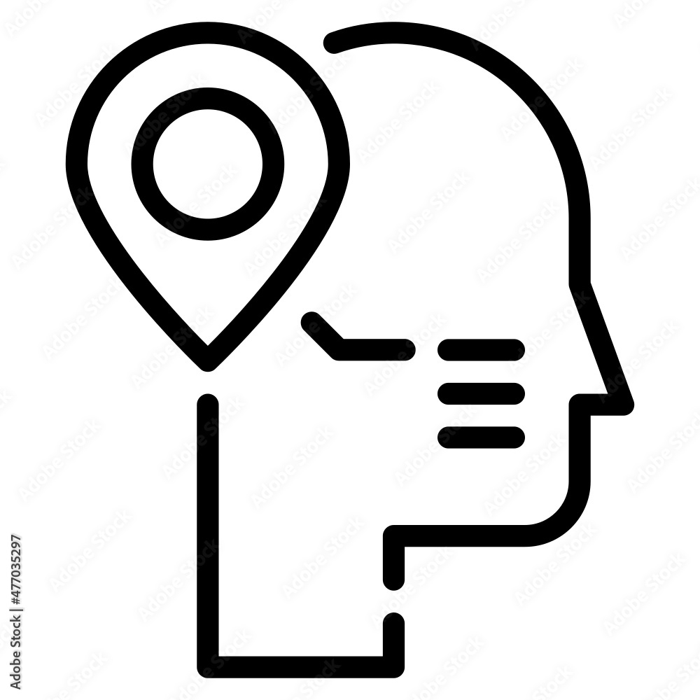 brain point idea simple line icon brain point idea simple line icon