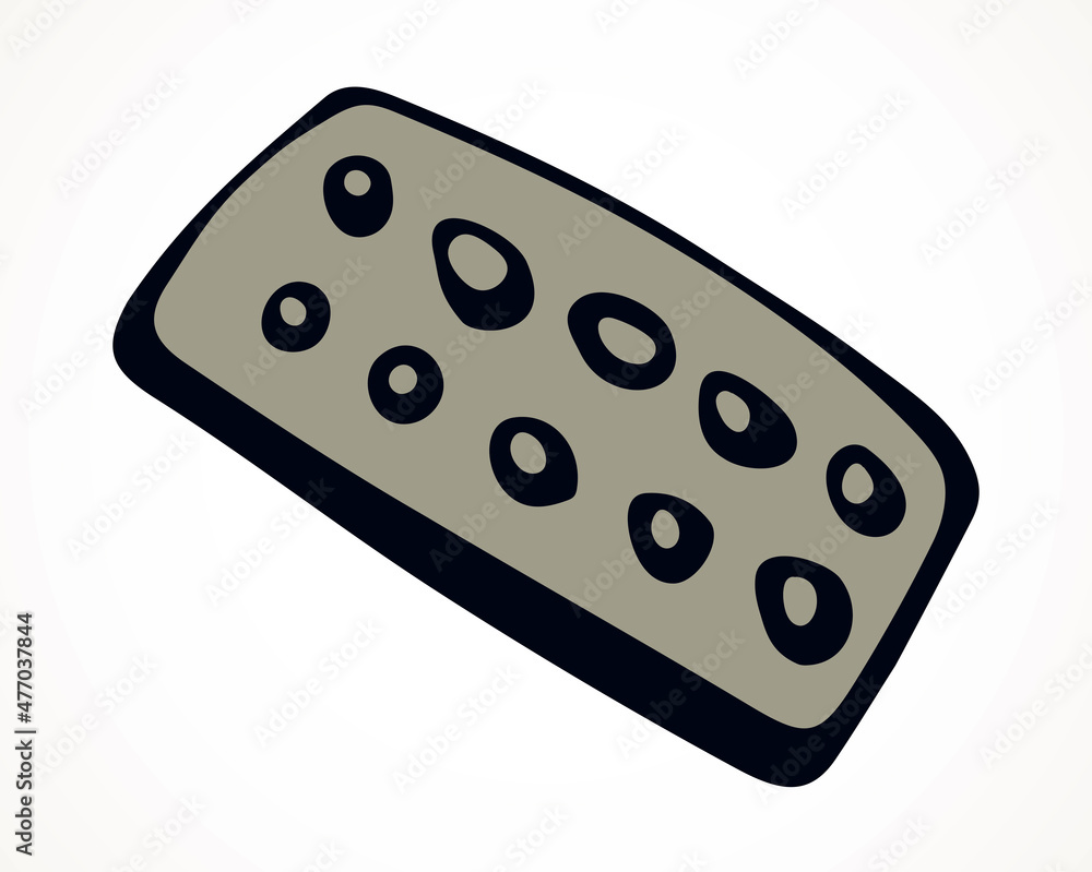 Plate with pills. Vector drawing Plate with pills. Vector drawing