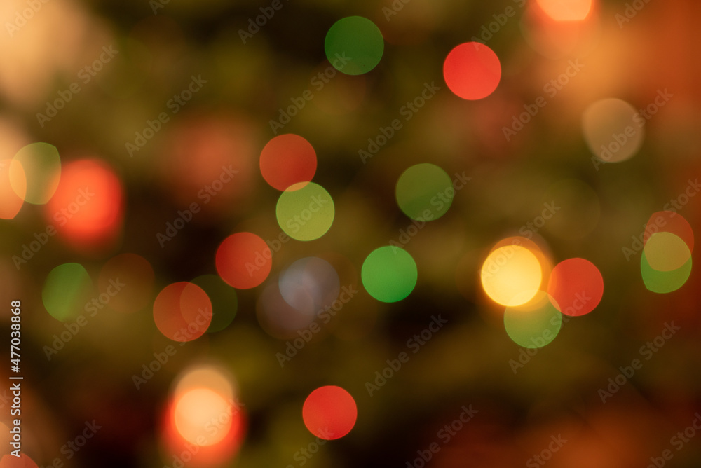Christmas tree, blurred Christmas background, abstraction, bokeh, Christmas lights, garland