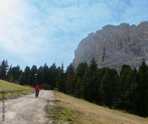 Summer ski resort. Dolomites in European Alps. Shot in summer with green grass and no snow © FreezeFrames