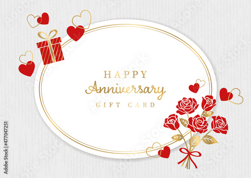Anniversary card Design, Frame Template
