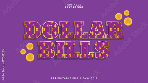 Dollar Bills Editable Text Effect