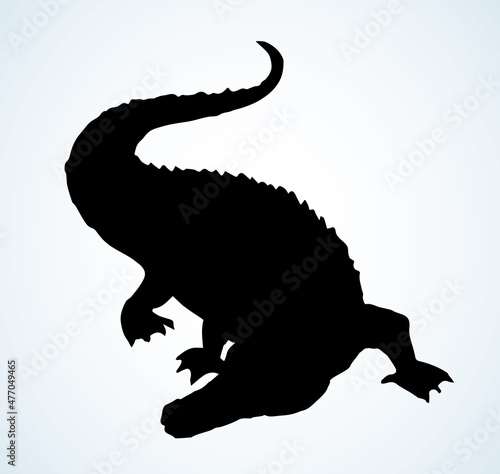 Crocodile. Vector drawing animal icon