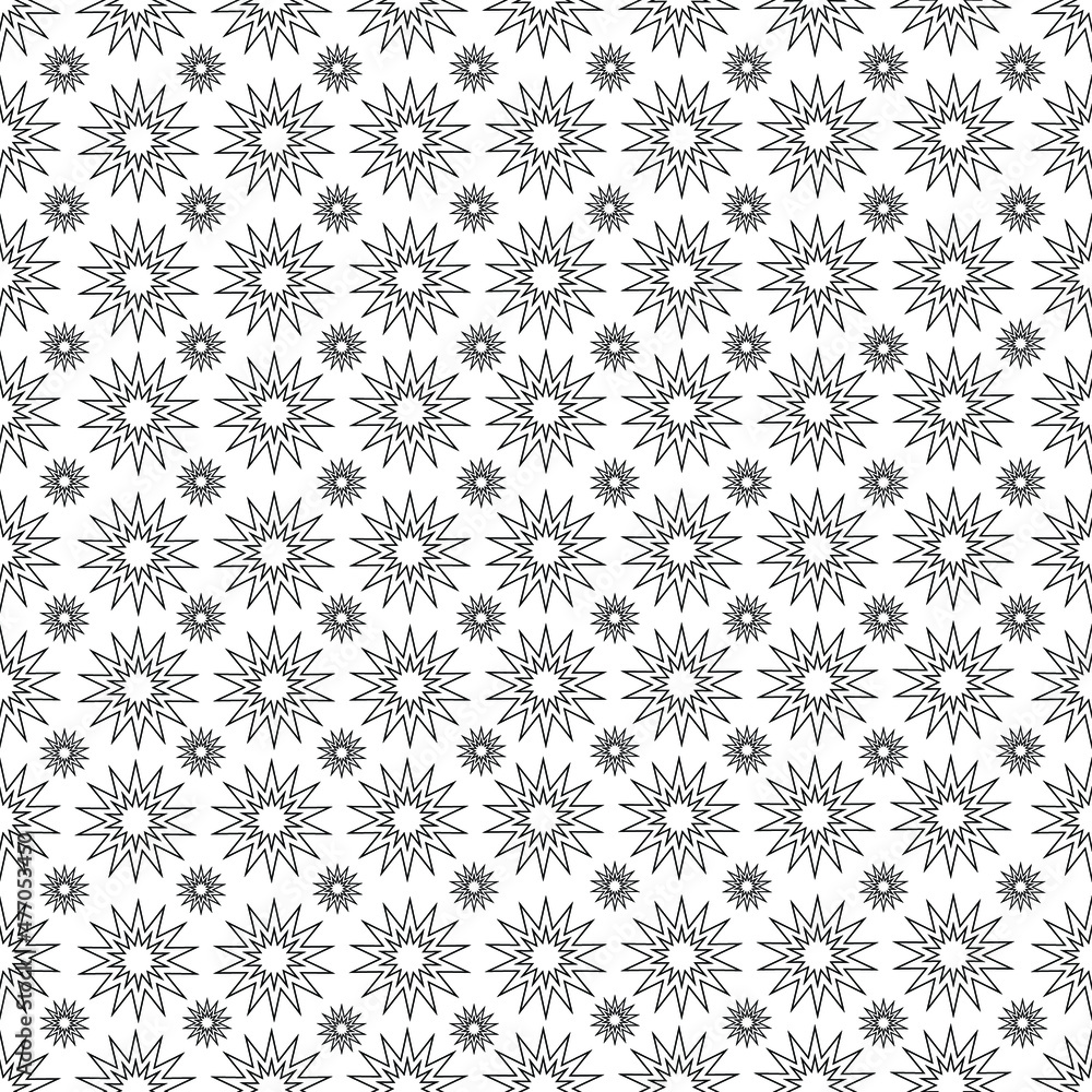 Fototapeta premium simple seamless pattern,snowflakes,stars on white background