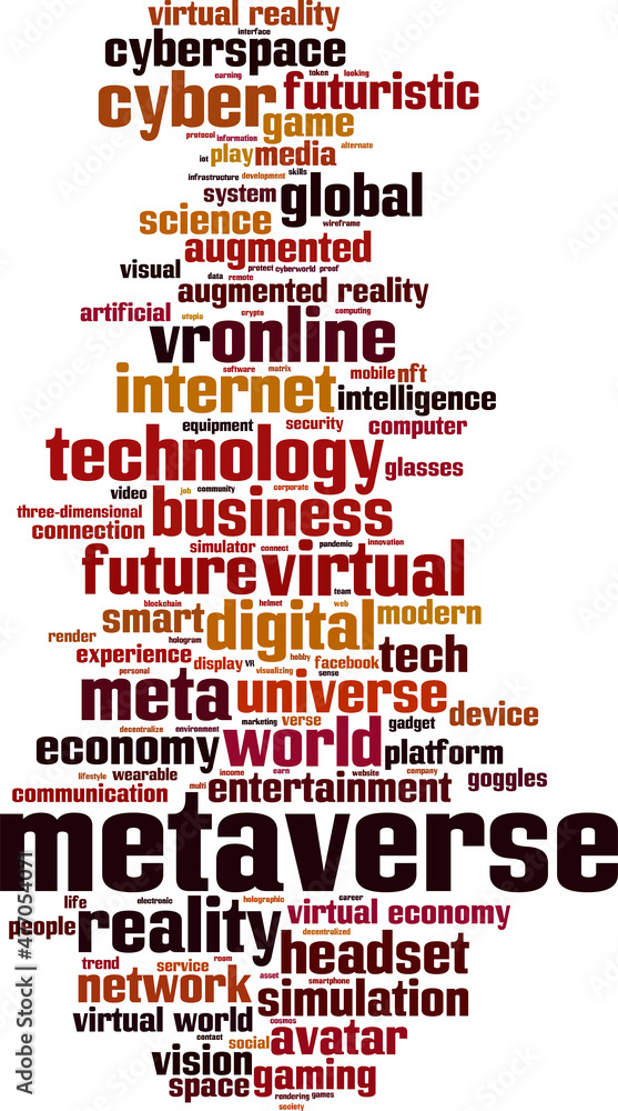 Obraz premium Metaverse word cloud