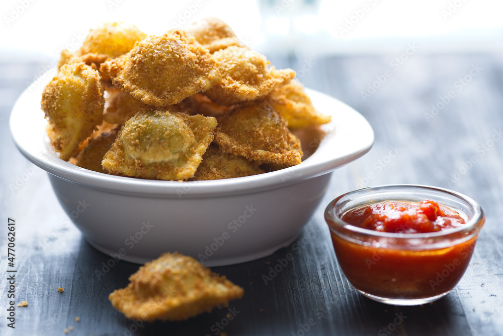 italian fried ravioli pasta