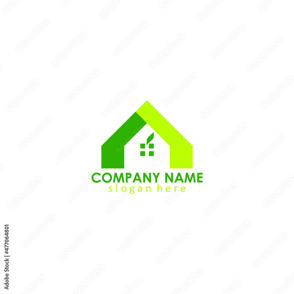 home nature logo green house