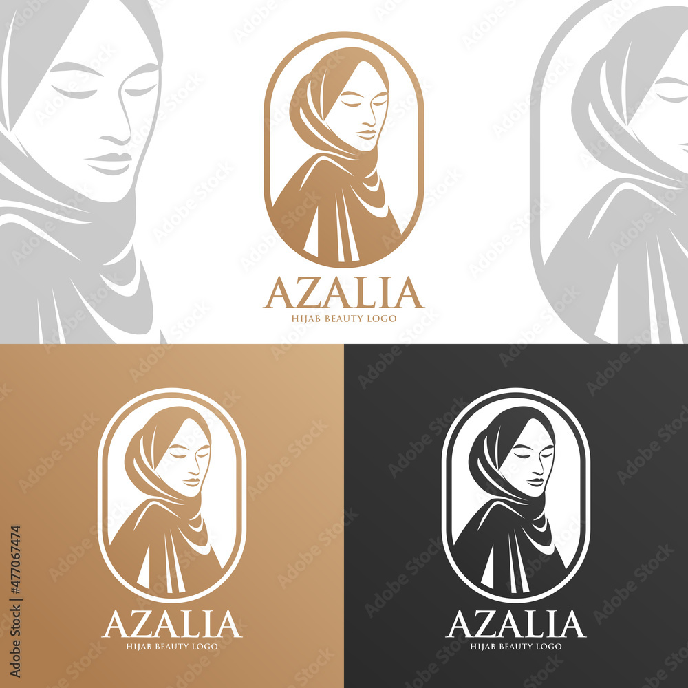 Women Hijab Beauty Vector Logo Template Women Hijab Beauty Vector Logo Template