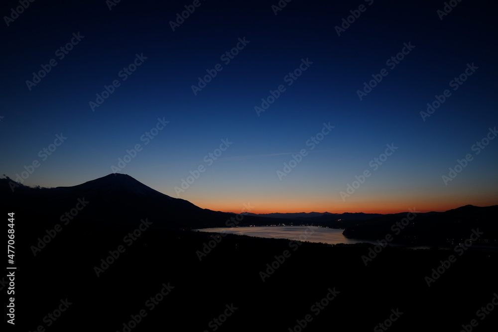 山中湖パノラマ台からの夕景