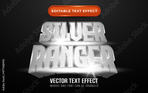 Silver ranger editable text effect
