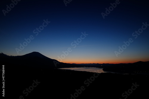 山中湖パノラマ台からの夕景