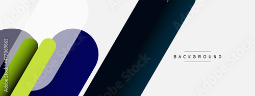 Overlapping round shapes and lines background. Vector illustration for wallpaper banner background or landing page