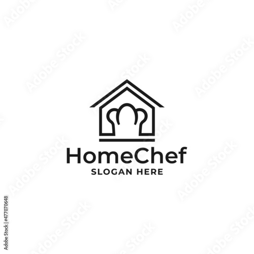 house chef, home chef, chef hat kitchen restaurant logo