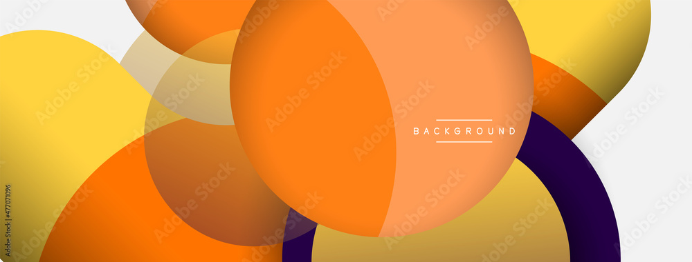 Creative geometric wallpaper. Minimal abstract background. Circles composition vector illustration for wallpaper banner background or landing page Creative geometric wallpaper. Minimal abstract background. Circles composition vector illustration for wallpaper banner background or landing page
