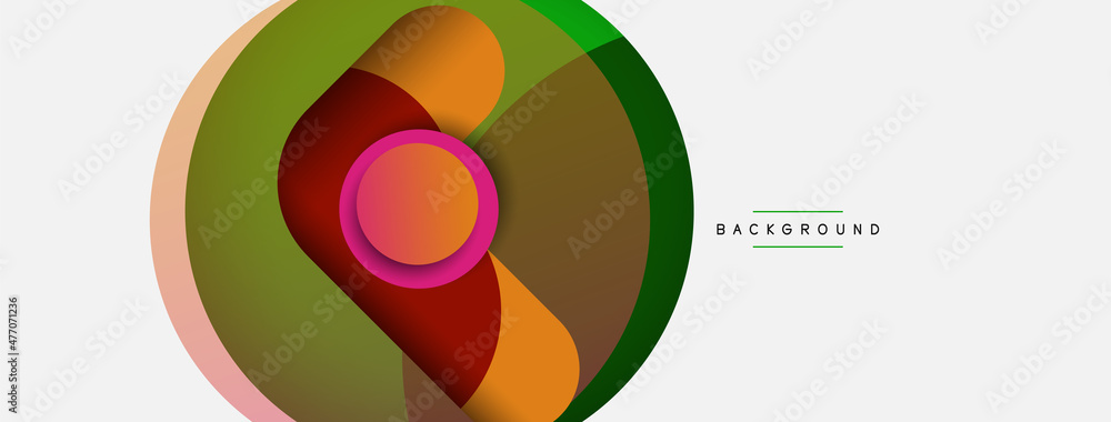 Circle and round shapes abstract background. Vector illustration for wallpaper banner background or landing page Circle and round shapes abstract background. Vector illustration for wallpaper banner background or landing page