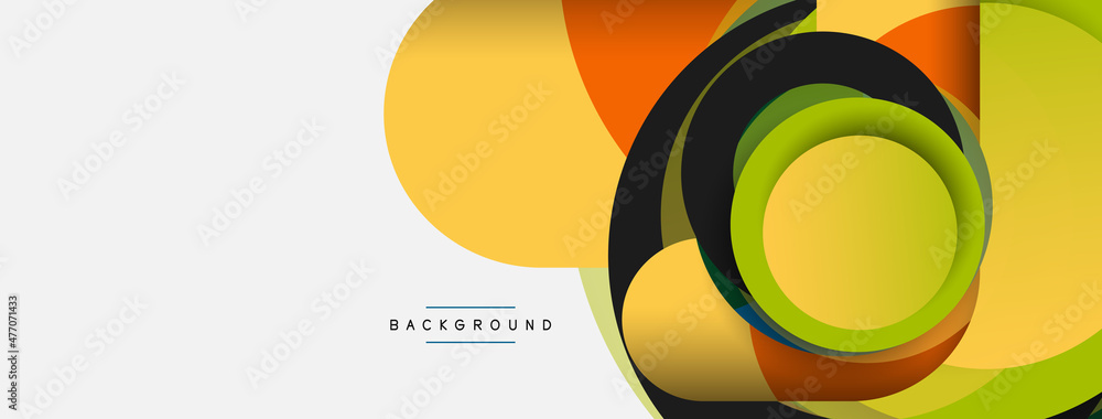 Circle and round shapes abstract background. Vector illustration for wallpaper banner background or landing page Circle and round shapes abstract background. Vector illustration for wallpaper banner background or landing page