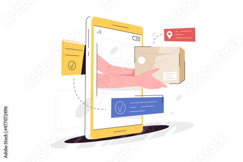 Smartphone application for fast order delivery