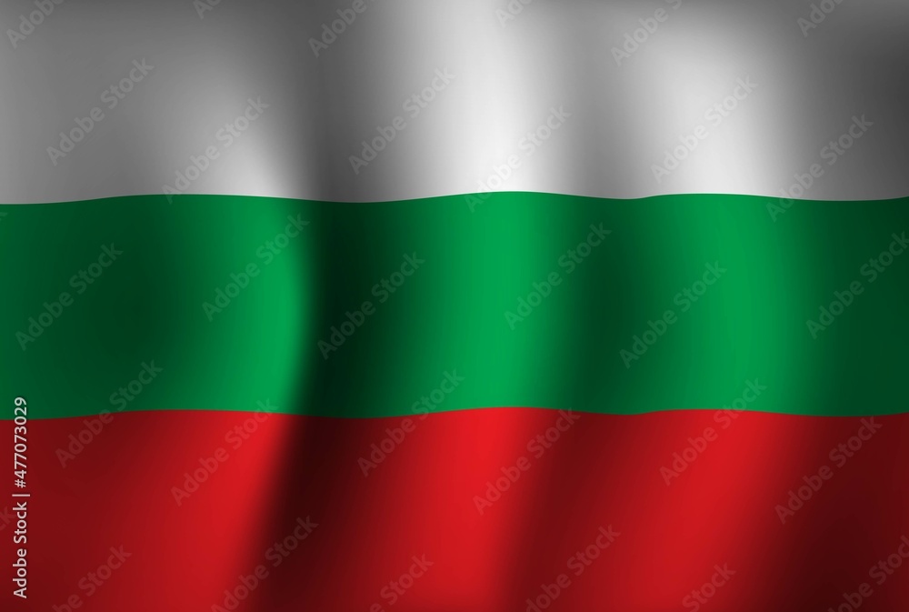 Bulgaria Flag Background Waving 3D. National Independence Day Banner Wallpaper