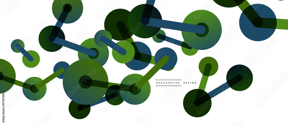 Abstract background. Round dots connected by lines. Trendy techno business template for wallpaper, banner, background or landing Abstract background. Round dots connected by lines. Trendy techno business template for wallpaper, banner, background or landing