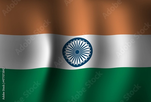 India Flag Background Waving 3D. National Independence Day Banner Wallpaper