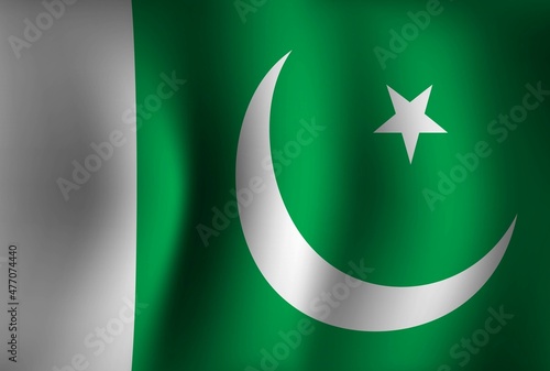 Pakistan Flag Background Waving 3D. National Independence Day Banner Wallpaper