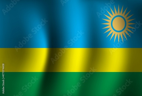 Rwanda Flag Background Waving 3D. National Independence Day Banner Wallpaper