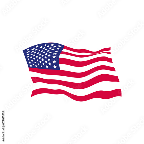 USA flag icon design template vector isolated illustration