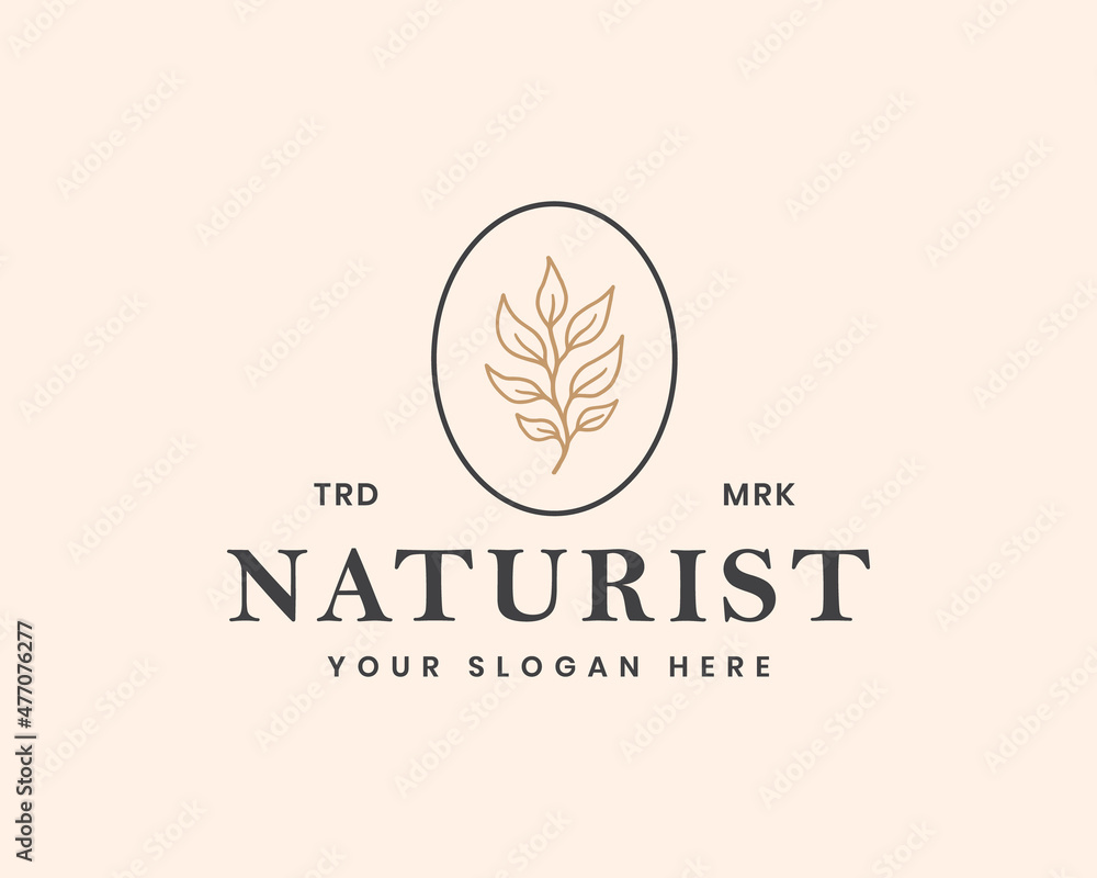 leaf botanical logo template