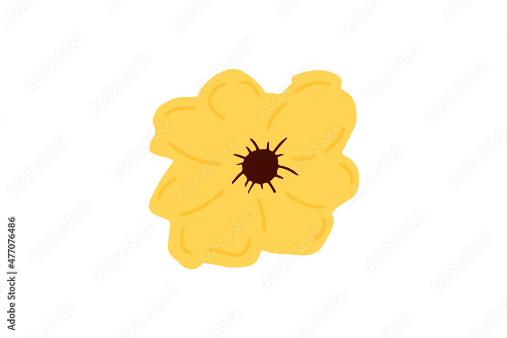 Fototapeta premium yellow flower illustration