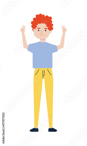 happy redhead man