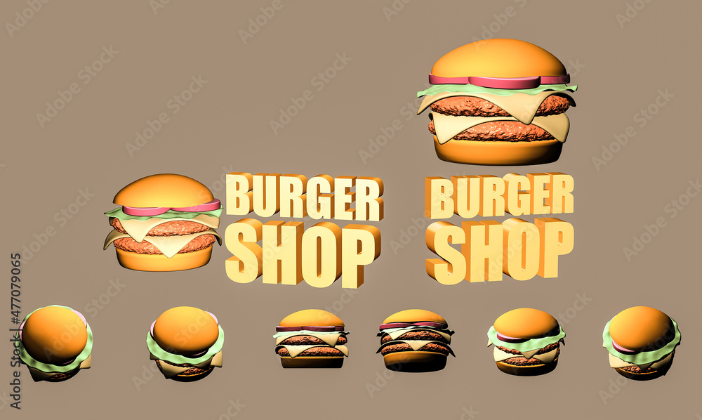 3d burger model, 3d food model, 3d, burger shope logo, 3d golden logo 3d burger model, 3d food model, 3d, burger shope logo, 3d golden logo