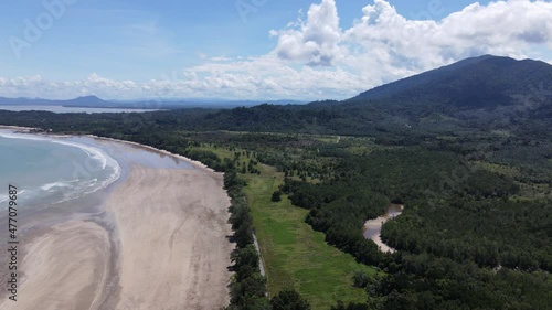 The Pugu, Gondol, Siar and Pandan Beaches of Lundu area at the most southern part of Sarawak and Borneo Island photo