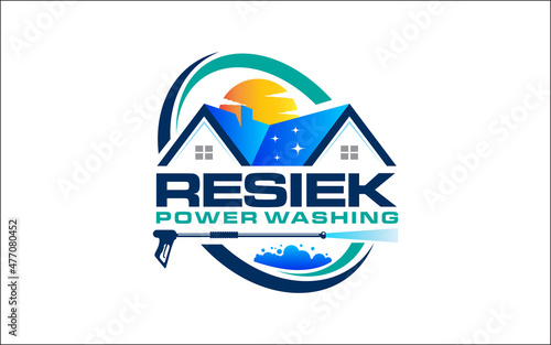 Illustration vector graphic of pressure power wash spray logo design template-26