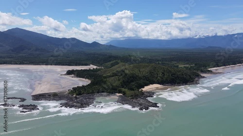 The Pugu, Gondol, Siar and Pandan Beaches of Lundu area at the most southern part of Sarawak and Borneo Island photo